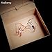 Redbarry Triple V Shaped Rings with Micro CZ Stones Paved in 18k Rose Gold Plated, Size 9