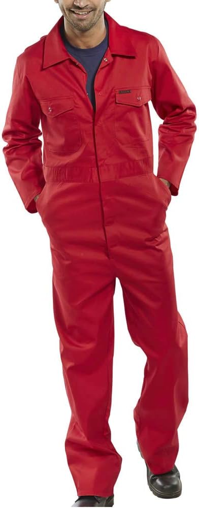 Click Heavy Duty Super Boilersuit Coverall Overalls Workwear Zip Front/Pockets
