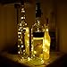 STYDDI 6 Pack 15 LEDs 2.4 Ft/28 inch Warm White Wine Bottle Cork String Lights - Silver Wire Starry Light Battery Powered lights for Christmas, Bottle DIY, Wedding, Party Decoration, Living Room