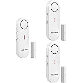TECHRISE Door Alarms for Kids Safety, Window Sensor with 3-Level Volume Selection, Alarm & Chime Door Alarms When Opened, Per