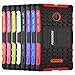 PASONOMI Lumia 435 Case, Heavy Duty Hybrid Armor Case Cover with Soft Inner Skin and Kickstand for Microsoft Nokia Lumia 435 (Armor Series Blue)