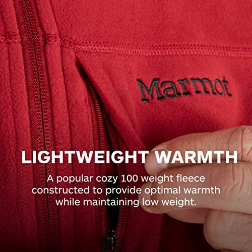 MARMOT Men's Drop Line Jacket Lightweight, Sweater Fleece, Jet