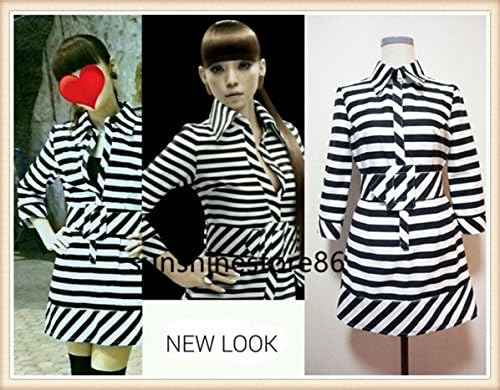 Amazon 安室奈美恵白黒ボーダーワンピnew Look Pv コスプレ衣装 仮装 ステージ 舞台服 ハロウィン クリスマス コスプレ 仮装 通販