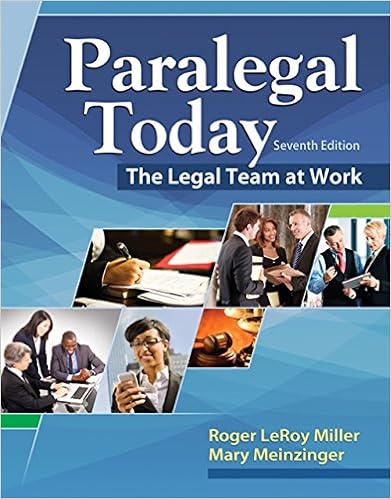 Paralegal Today The Legal Team At Work Roger Leroy Miller - 