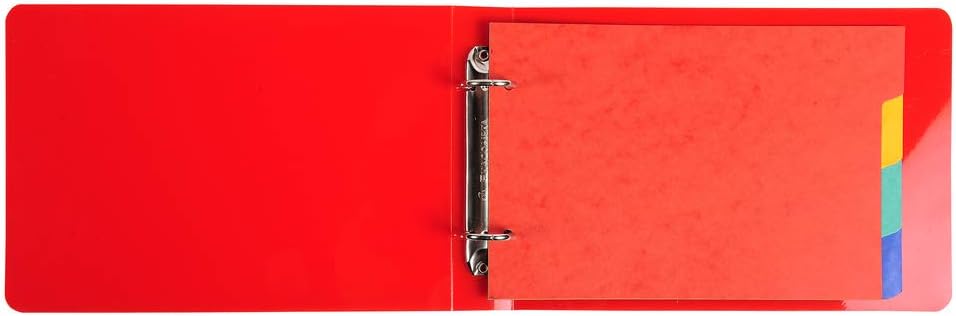 Exacompta, Ref. 51060E, Rigid PP binder for index cards fitted with dividers ref. 804E, 2 round rings 25 mm, Back 40 mm - Image 4