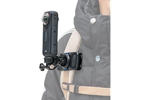 Rugvis 360° Rotation Magnetic Backpack Clip Mount, Quick Release Shoulder Strap Clip Holder Compatible with Insta360 X5/X4/X3