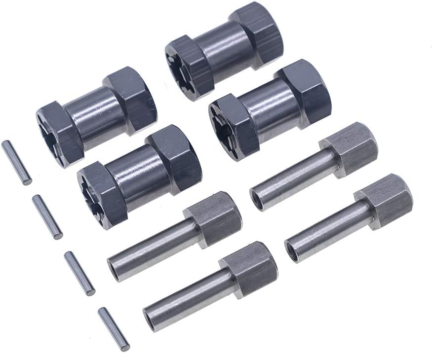 4Pcs Aluminum 12mm hex Wheel hub adapters Wider Stance 20mm Offset Extensions for 1/10 RC Rc Crawler Scx10 Rc4wd Wraith D90