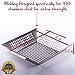 Grill Basket Wok Topper Pan Smoker for Grilling Barbecue Vegetables Fish Stir Fry Seafood Kabob Pizza or Veggies 100% Heavy Duty Stainless Steel BBQ Camping Cookware Charcoal Gas Outdoor Accessories