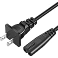 6FT TV Power Cord Cable for TCL Roku Samsung LG TCL Sony Sharp Toshiba JVC Hisense Smart LED LCD HD TV 2 Prong Wall Plug