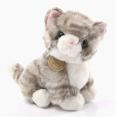 Simulation Jouets Pour Animaux Super Mignon Grands Yeux Chat Modele Tigre Motif Petite Fleur Poupee Poupee En Peluche Ornements Cadeaux Pour Enfants Chaton Gris Clair cm Hauteur 22cm Long Amazon Fr Cuisine