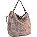 WISHESGEM Women Handbags Top-Handle Fashion Hobo Tote Bags PU Leather Shoulder Satchel Bags Light Coffee