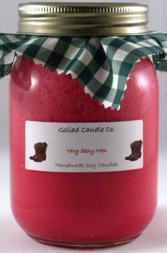 16oz Hand Poured Soy Candle from Goliad Candle Co. (Very Sexy Men)