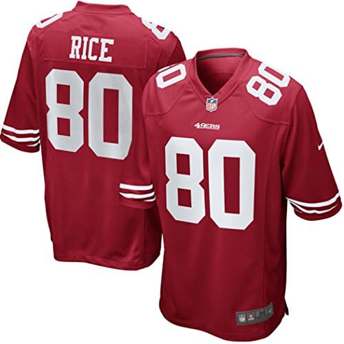 San Francisco Men's sportswear 49ers Rice 80# Team Scarlet Jersey Large