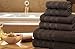 American Soft Linen, Edison Collection Bathroom and Kitchen Towel Set with Maximum Softness and Absorbency, Dark Coffee, 6 Pack
