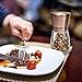 Copper Salt and Pepper Grinder Set of 2 Stainless Steel Salt and Pepper Shakers with Adjustable Ceramic Coarseness Salt Grinders and Pepper Mill Shaker Spice Grinder Mill Set with Free Cleaning Brush
