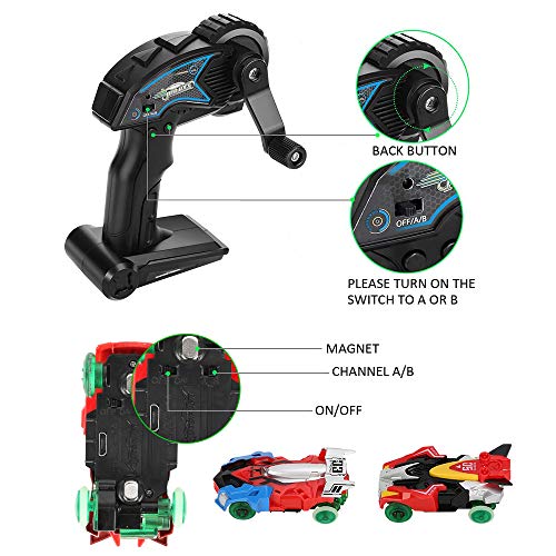 SOMKTN Racing Track Car Toys - 171PCS 1180CM Double RC Car Race Track Set, High Speed Rail Car Track Set Slot Car with 3D Track, 2 RC Cars& 2 Controllers DIY Assembly Toys for Kids on Party Game - Thumbnail 3