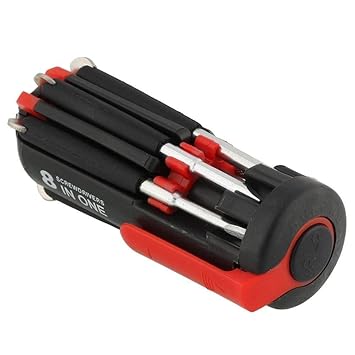 Speed 8 in 1 Multi-Function Multi-Screwdriver Kit, Tool Kit Set + 6 LED Light Torch