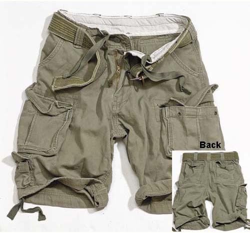 Surplus Men`s cargo Division Shorts , Size XL, Color olive