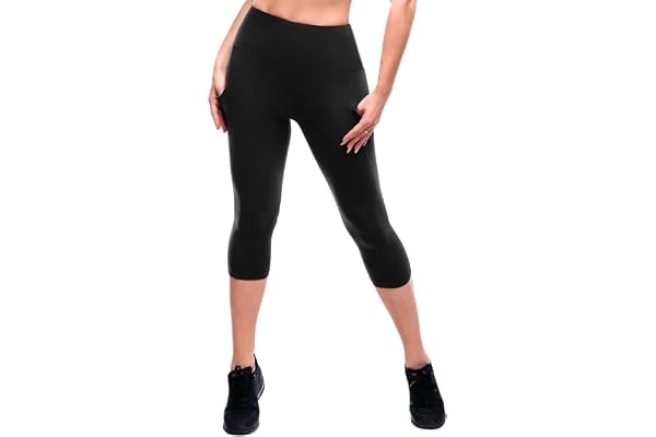 SINOPHANT High Waisted Leggings with Pockets Women, Full Length Capri Buttery Soft Stretchy Yoga Pants