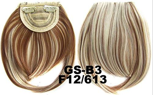 Fashion Hair Bang Two Side Long Synthetic Fringe Hairpiece with Hair Band & Extensions Clip In/on Hair Extensions Side Hairpieces 33colors U Pick Middle 16 Cm Length,two Long Side 22 Cm,30g (#F12/613)