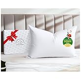 PlushHavenCloud White Goose Down Pillow - Luxury Hotel Bed Pillow with Natural 900+ Fill Power, Goose Feather Pillow for Sleeping, 600 Thread Count Cotton Shell, Standard Size- Medium, 1 Pack