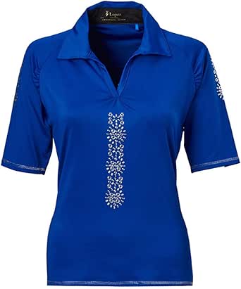 Amazon.com : Nancy Lopez Golf Women Attract Short Sleeve Golf Polo Carbon Medium : Clothing