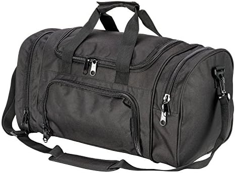 PANS Military Waterproof Duffel Bag Tactical Outdoor Gym Bag Army Carry On Bag with Shoes Compartment,Molle System,Shoulder Bag&Handbag for Sports Travel Camping Hunting(Black)
