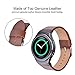 Gear S2 Bands - V-Moro Soft Leather Strap Gear S2 Sport Replacement Band Stainless Steel Metal Adapters Samsung Gear S2 SM-R720 / SM-R730 Sports Smartwatch 6.7