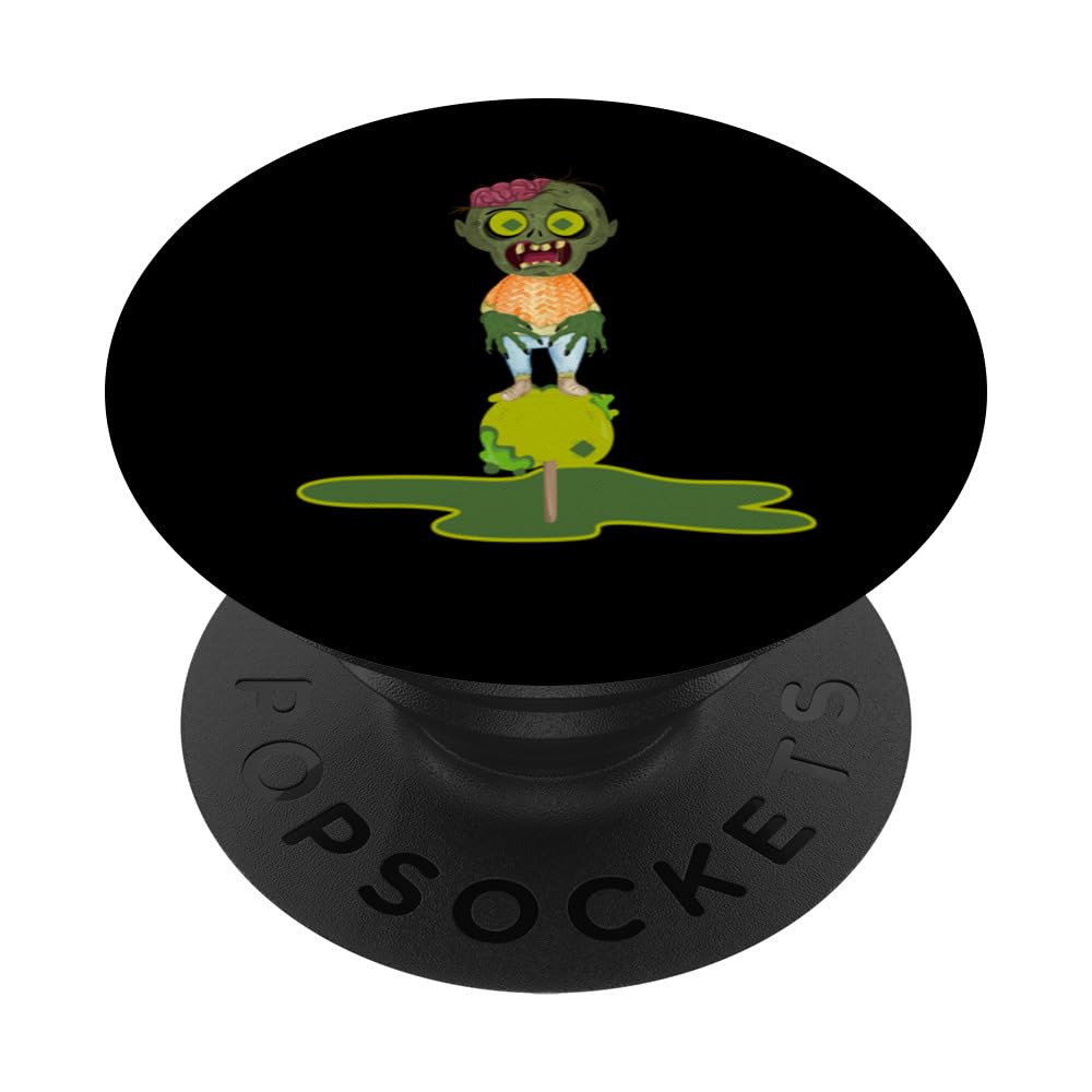 HALLOWEEN CREEPY ZOMBIE STUCK IN A TOFFEE APPLE septcho21 PopSockets Swappable PopGrip