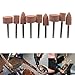 Carving Expert 9pcs Abrasive Mounted Stone for Dremel Rotary Tools Grinding Stone Wheel Head Dremel Accessories 1/8 Inch Shank