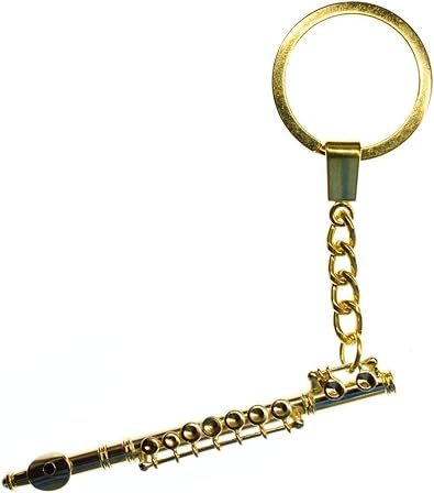 Miniblings llaveros Flauta Flauta Flauta Colgante + Caja chapada: Amazon.es: Joyería