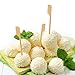 TONGYE Bamboo Paddle Skewers 3.5 inch with Clear Cylinder, Food Grade Cocktail Picks, Barbecue Stick. Decoration for Party Food, Appetizer, Dessert, Fruit, Sausage, Burger, Kebab. (180 PCS)