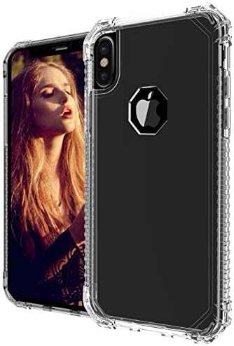 iPhone X Case, iPhone 10 Case, Hoofur Ultra Slim Crystal Clear Soft Gel Hybrid Sturdy Armor High Impact Resistant Protective Cover Case for Apple iPhone X/10 (2017) (Clear)
