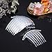 20 Pieces 7 Tooth French Twist Comb Plastic Hair Clip Hair Side Combs Hair Accessory for Women Girls (Transparent)