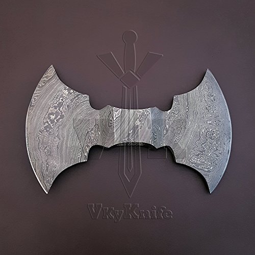Handmade Damascus Steel AXE Hatchet Head Knife VK2038 - Thumbnail 2