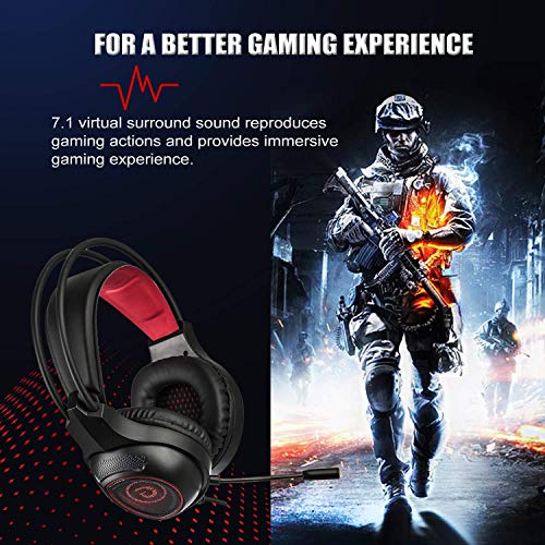 2021 PS5 Gaming Headset with 7.1 Surround Sound, Mute Microphone and