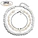 Olisaglan Puka Chip Shell Necklace Choker for Women Men - Tropical Hawaiian Beach Puka Chips Shell Surfer Choker Necklace Jewelry Adjustable (White)