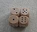 50 wooden dice (14mm, pips) with 2 Dice Bags