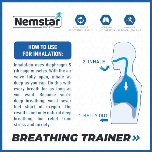 Nemstar Spirometry Breathing Exercise Device Lung Exerciser Device