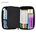 Black Emoji Large Capacity Girls Boys Cute Colored Pen Organizer Cosmetic Bag School Pencil Case Box with Compartments