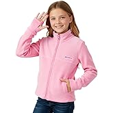 WELAKEN Girls Fleece Jacket – Warm Zip-Up Coat with Pockets and Thumb-Hole Cuffs for Fall Winter