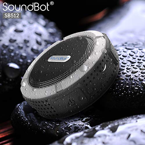 SoundBot SB512 HD Water & Shock Resistant Bluetooth 3.0 Wireless Shower Speaker, Handsfree Portable Speakerphone with MicroUSB Charging Port, 3W Output, Built-in Mic, 6hrs of playtime, Control Buttons and Dedicated Suction Cup for Showers, Bathroom, Pool - Thumbnail 2