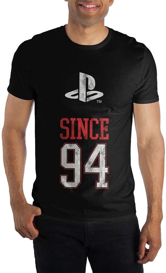 black playstation shirt