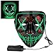 Poptrend Halloween Mask LED Light up Masks for Festival Cosplay Halloween Costume Masquerade Parties,Carnival,Gifts