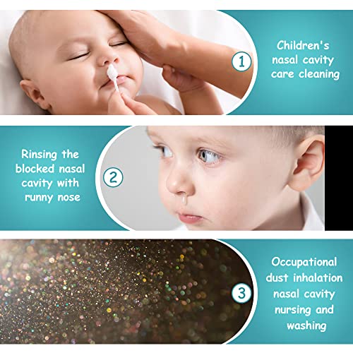 Baby Nasal Aspirator, 4PCS Nasal irrigator for Baby, Portable Infant Nose Cleaner, Professional Baby Nasal Irrigator, for Newborn Infants Kids Nose Cleaner