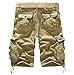 Uncinba Men's Cotton Loose Fit Multi Pocket Camouflage Cargo Short Plus Size