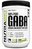 NutraBio 100% Pure GABA (Gamma-Aminobutyric Acid) Powder - 500 Grams