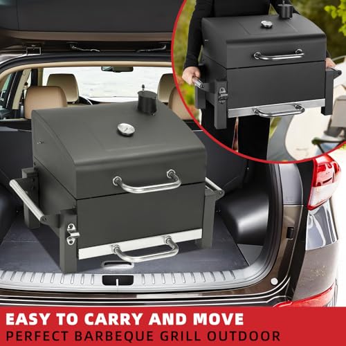 Camping Grill Foldable Portable Charcoal Grill Table Grill for Camping Kitchen & Outdoor Mini Charcoal Grill Foldable with Grill Grate, Ideal for BBQ, Travel, Picnic