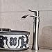 Votamuta Waterfall Spout Single Handle Bathroom Sink Vessel Faucet Mixer Tap Lavatory Faucets Tall Body Brushed Nickel with Pop Up Drain
