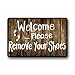 Doormat Custom Machine-Washable Door Mat Welcome Please Remove Your Shoes Indoor/Outdoor 23.6